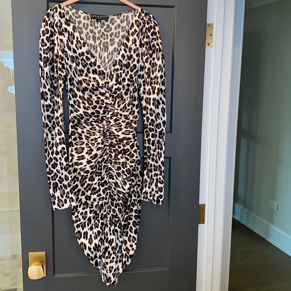 Caroline Constas leopard stretch-silk dress - Picture 3 of 6